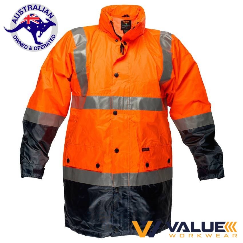 Portwest Lightweight Hi-Vis Rain Jacket with Tape MJ306 - Value Workwear