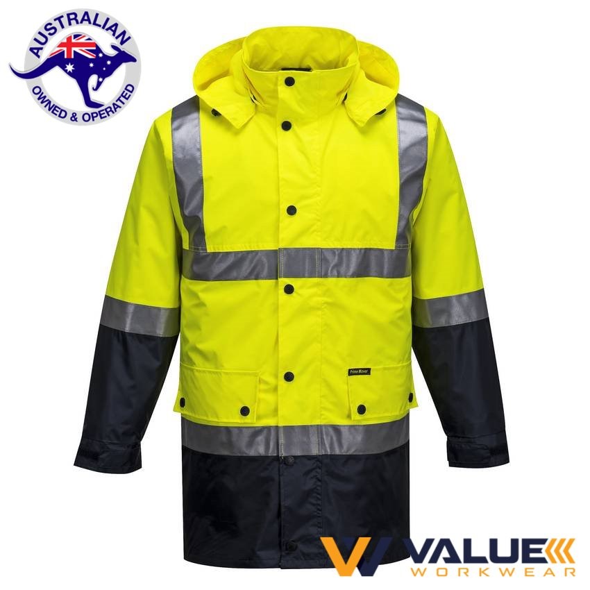 Portwest Lightweight Hi-Vis Rain Jacket with Tape MJ306 - Value Workwear