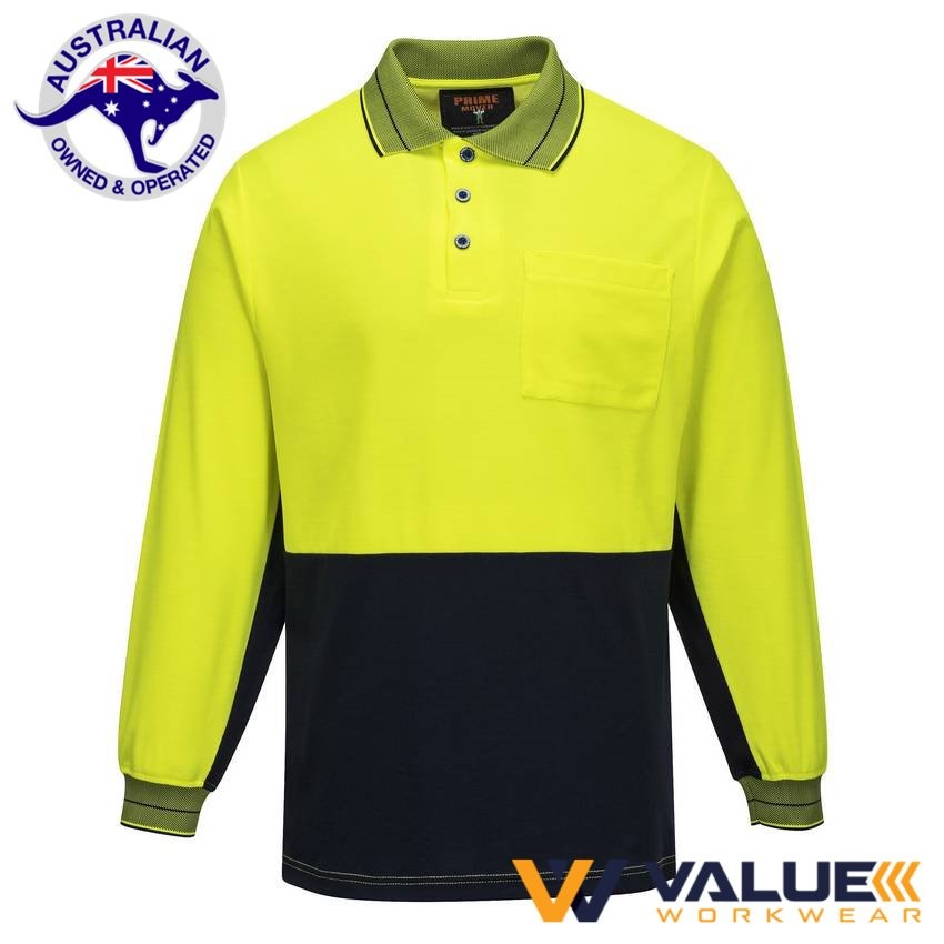 Portwest Long Sleeve Cotton Comfort Polo MP213 - Value Workwear