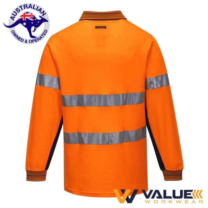 Portwest Long Sleeve Cotton Comfort Polo with Tape MP313 - Value Workwear