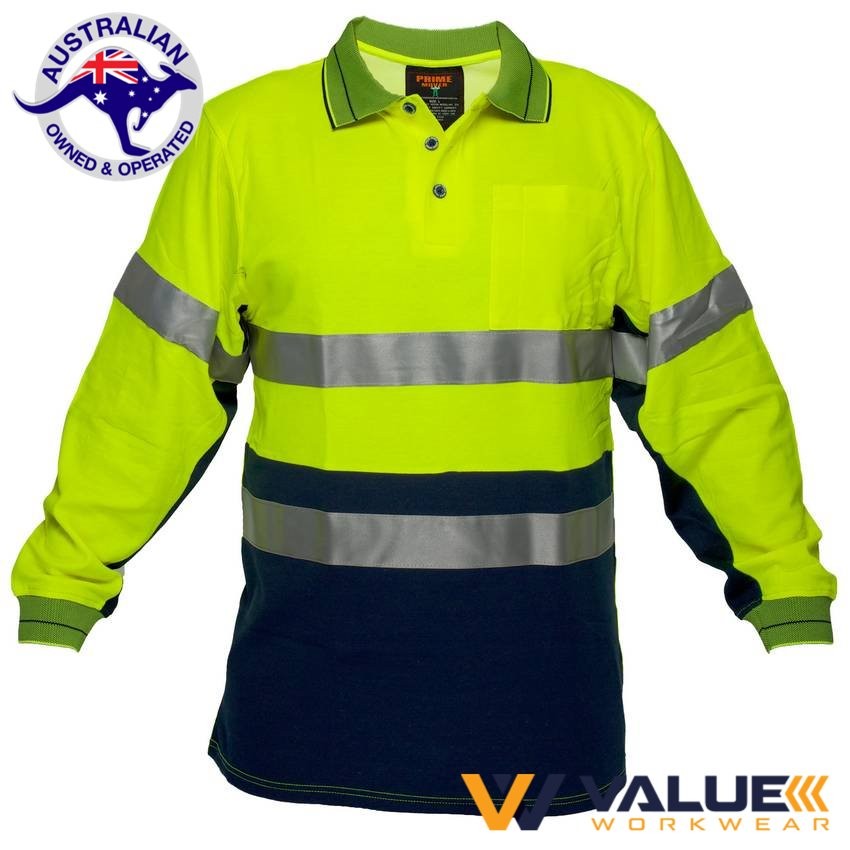 Portwest Long Sleeve Cotton Comfort Polo with Tape MP313 - Value Workwear