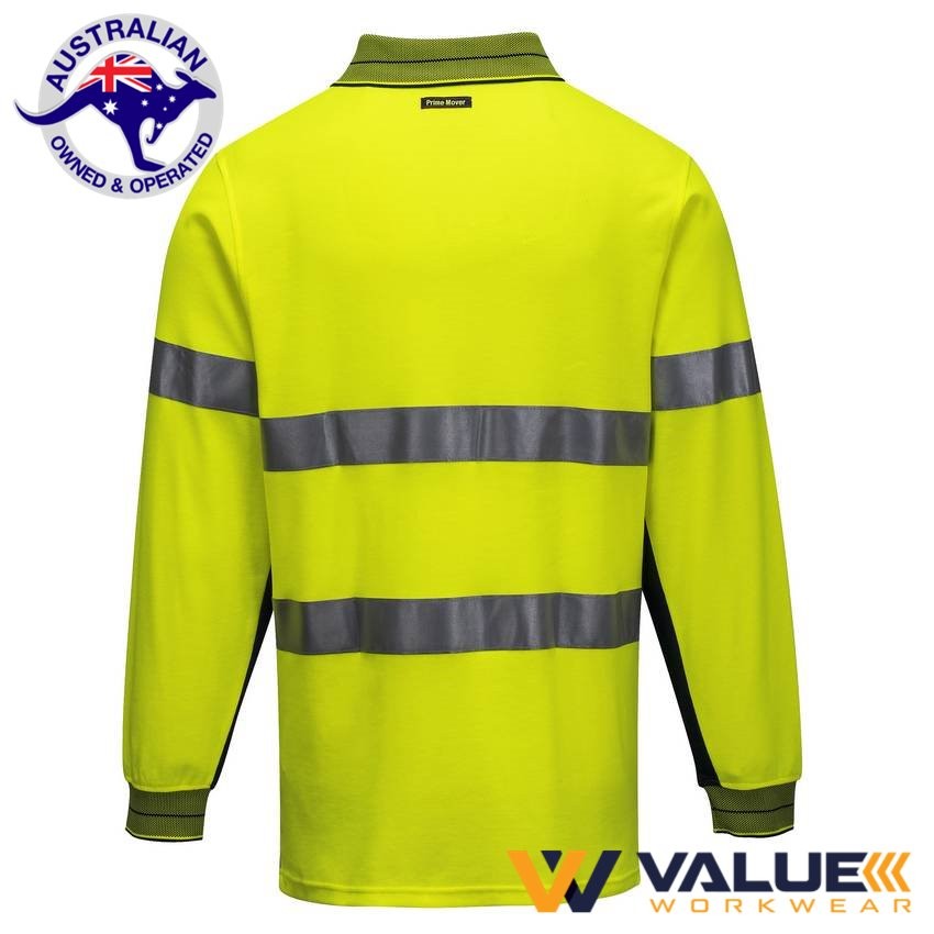 Portwest Long Sleeve Cotton Comfort Polo with Tape MP313 - Value Workwear