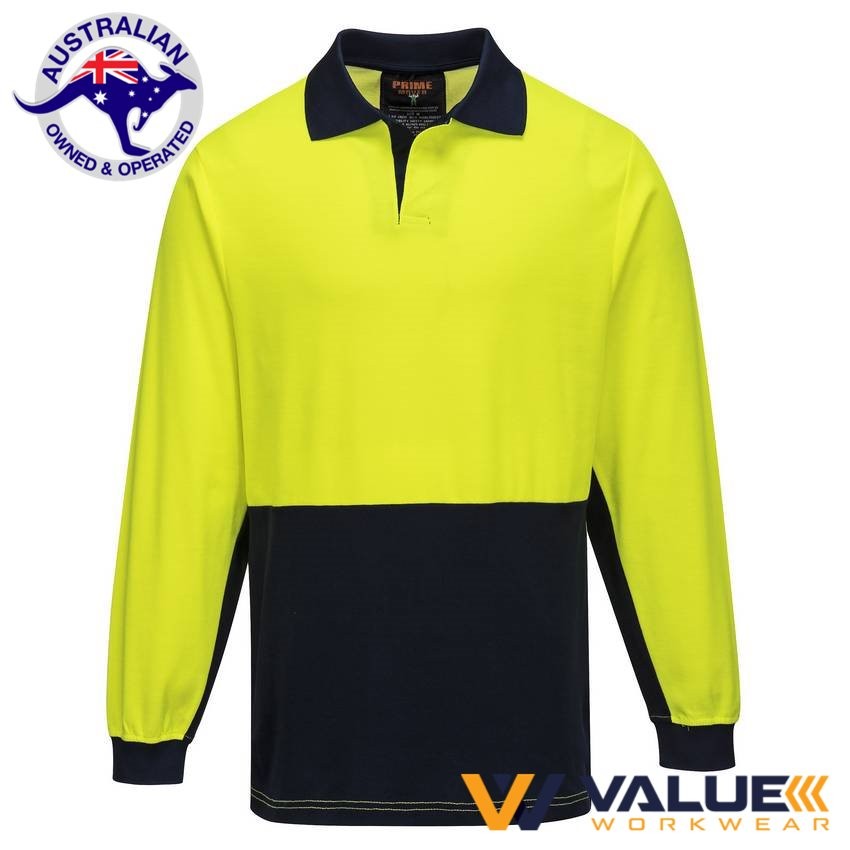Portwest Long Sleeve Food Industry Cotton Comfort Polo MF213 - Value Workwear
