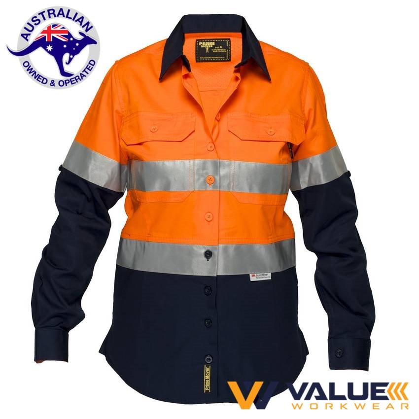 Portwest Ladies 2 Tone Lightweight Long Sleeve Shirt with Tape ML808