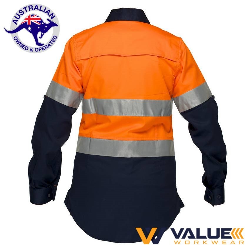 Portwest Womens 2 Tone Lightweight Long Sleeve Shirt with Tape ML808 - Value Workwear