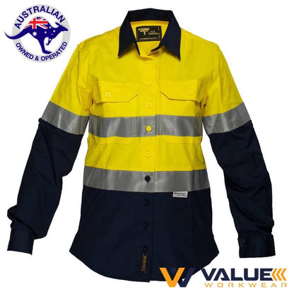 Portwest Womens 2 Tone Lightweight Long Sleeve Shirt with Tape ML808 - Value Workwear