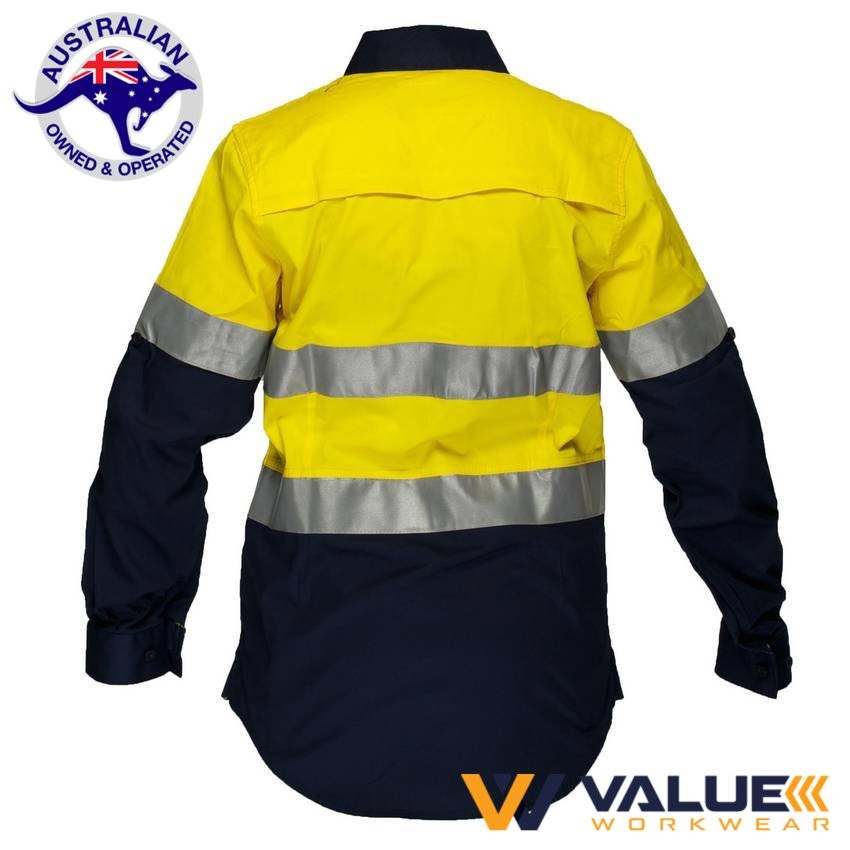Portwest Womens 2 Tone Lightweight Long Sleeve Shirt with Tape ML808 - Value Workwear