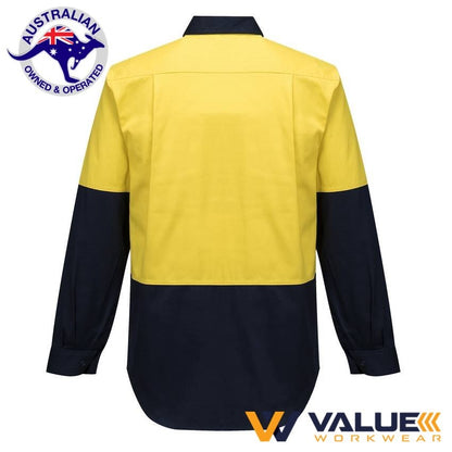 Portwest Cotton Drill Shirt - Long Sleeve MS901