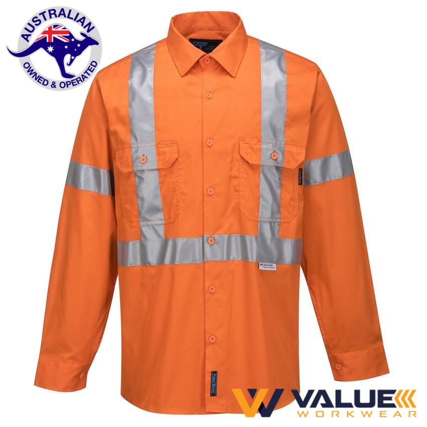 Portwest Hi-Vis Lightweight X Back Shirt Long Sleeve MX301